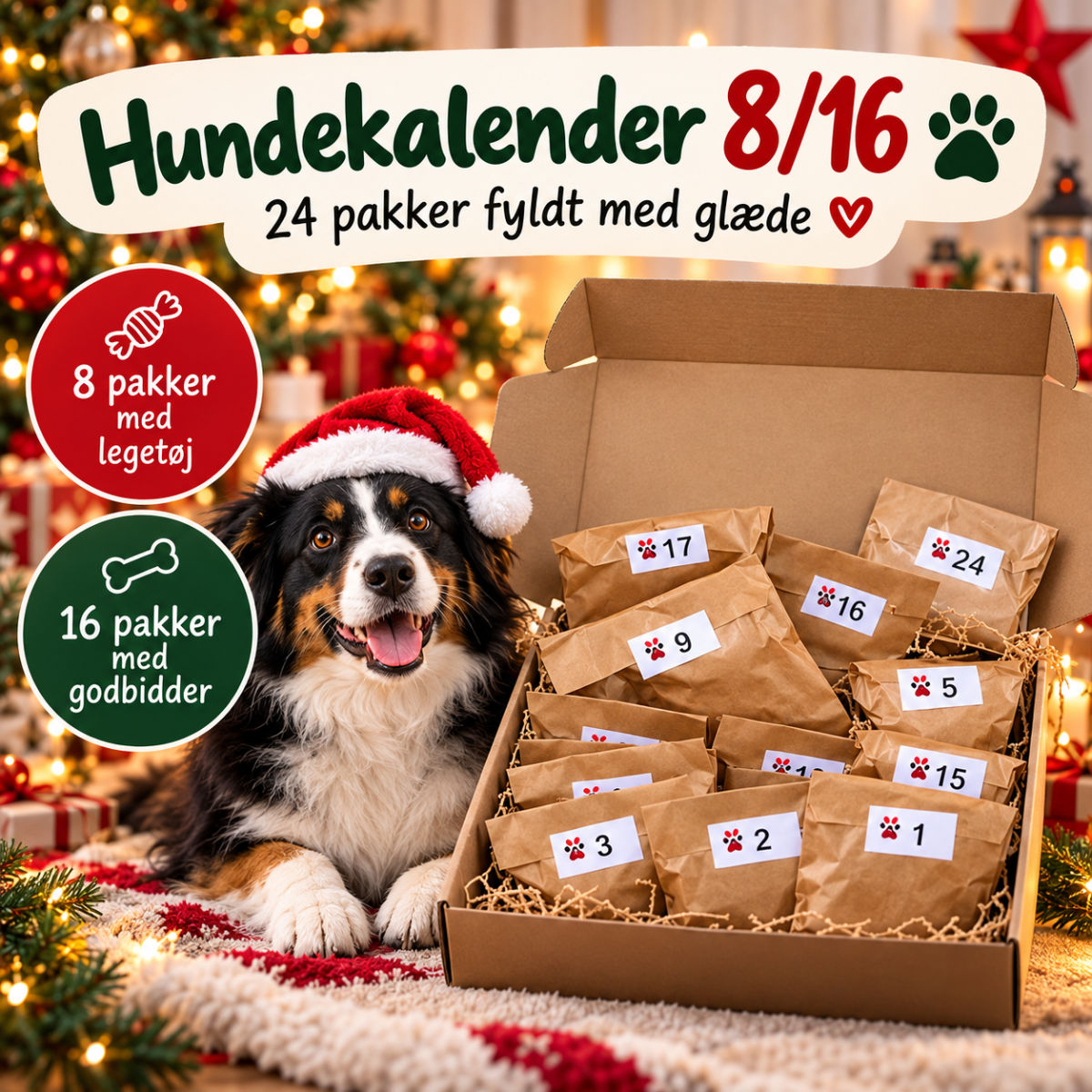 Julekalender til hund 8/16-Lille-Nej