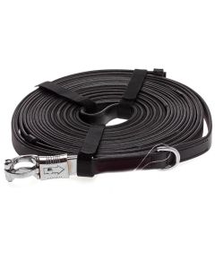 Sporline Læder, Sort, 10 m