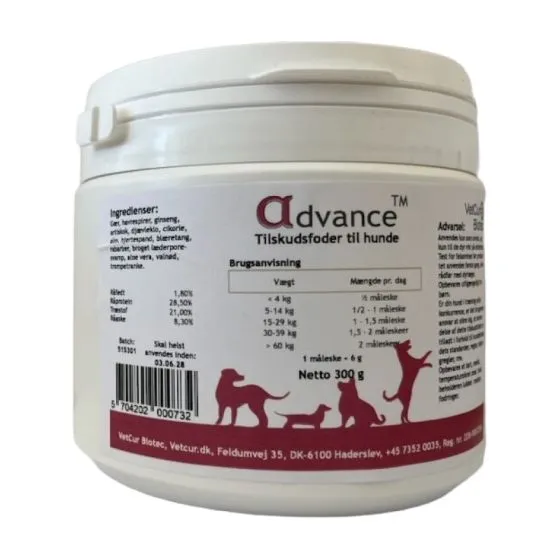 Vetcur Advance 300 gram pulver til hunde