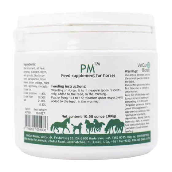 PM fra Vetcur Biotec til heste