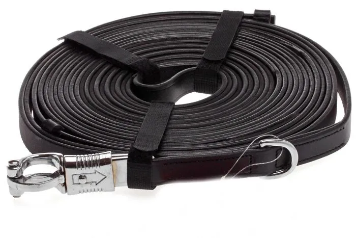 Sporline Læder, Sort, 10 m